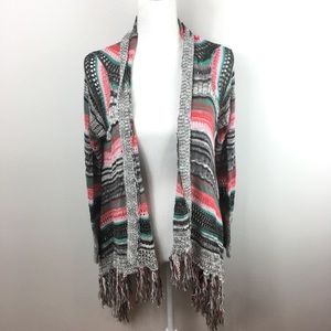 Altar’d State Open Knit Multicolored Cardigan